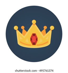 Crown Illustration Flat Icon Stock Vector (Royalty Free) 395956378 ...