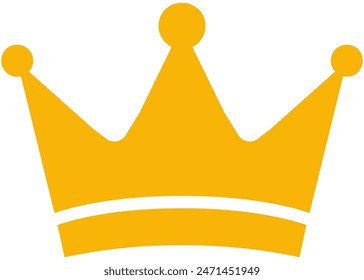 Crown flat vector illustration isolated on white background.