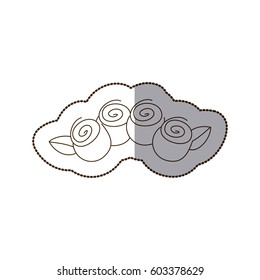 crown flowers of married bride, vector illustration design