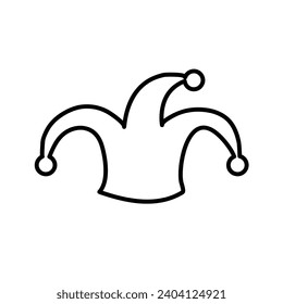 Crown of the Fool icon. liner flat illustration on white background..eps