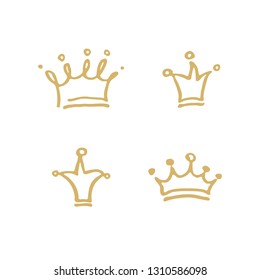 Crown four handwritten icons.