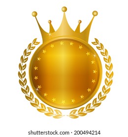 Crown frame medal