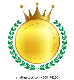 Crown frame medal