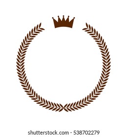 crown frame style hipster vector illustration design