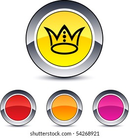 Crown glossy round web buttons.