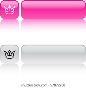 Crown glossy square web buttons.
