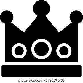 crown glyph icon illustration vector