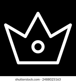 Crown glyph icon. A simple crown symbol, representing royalty, leadership, and achievement. Ideal for themes related to luxury, success, authority, and celebrations.