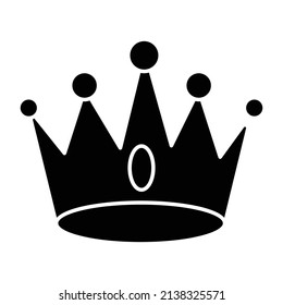 icono vectorial de estilo de glifo de corona que puede modificar o editar fácilmente 