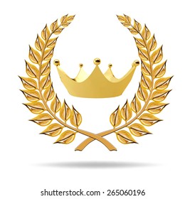 crown gold award vector