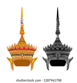 crown gold and black thai vintrage