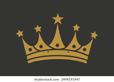 a crown gold colur victor image art illustration
