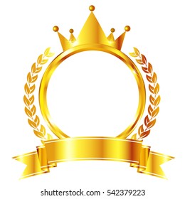 Crown Gold Frame Icon Stock Vector (Royalty Free) 542379223 | Shutterstock