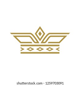 Crown Gold Icon Vector