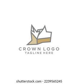 Crown of gold logo icon design template flat vector