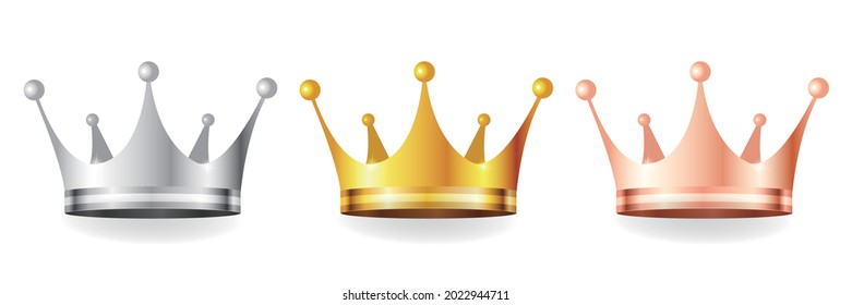 Crown gold shining frame icon 	