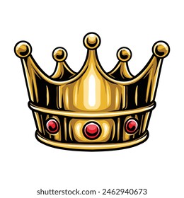 Icono de logotipo de ilustración de dibujos animados de Vector dorado