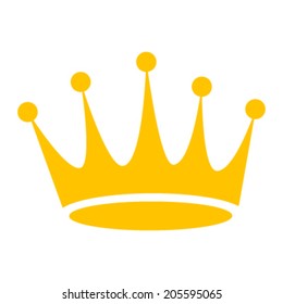 Crown gold vector icon