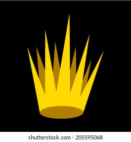 Crown gold vector icon