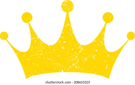 Crown gold vector icon