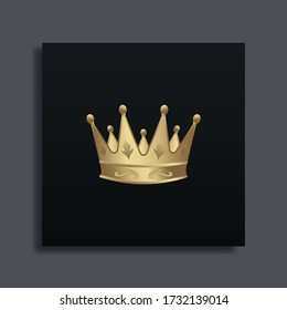 Krone mit goldener Maschenfarbe, Vector Illustration