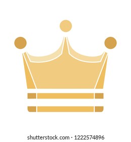 crown golden icon - queen symbol- king crown llustration - majestic sign isolated