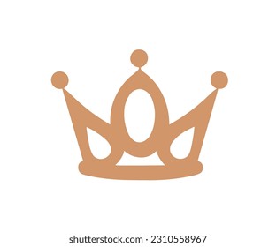 Imagen vectorial del logo dorado de la corona