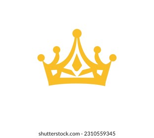 Imagen vectorial del logo dorado de la corona