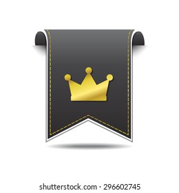 Crown golden Vector Icon Design
