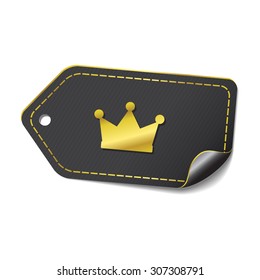 Crown golden Vector Icon Design