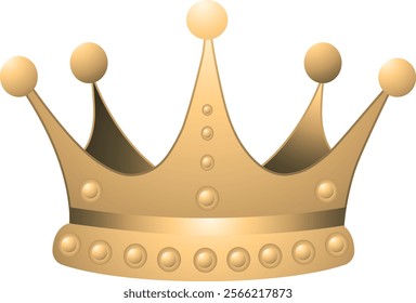 Crown golden vector image without background