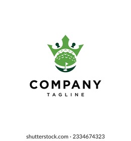 
Crown golf logo icon vector template.eps