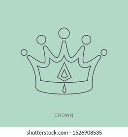 Crown, With Gradient Mesh, Vector Illustration