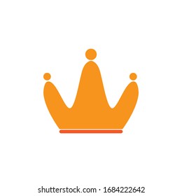 crown graphic design template vector isolated