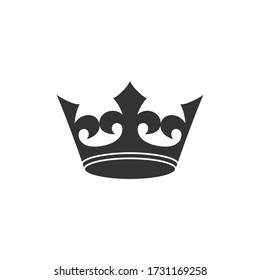 Crown graphic icon. Corona sign isolated on white background. Royal symbol. Vector illustration