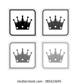 Crown  - grayscale vector icon