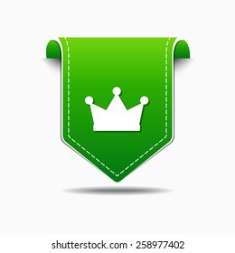 Crown Green Vector Icon Design