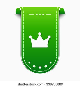 Crown Green Vector Icon Design