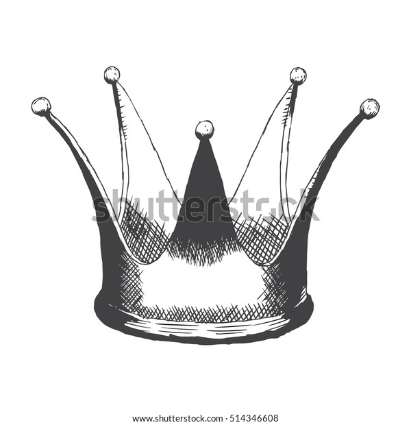 Crown Hand Drawing Doodle Stock Vector (Royalty Free) 514346608