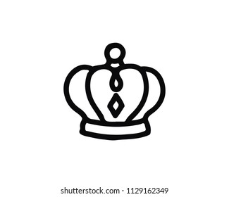 crown hand drawn icon , designed for web and app