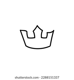 crown hand drawn icon for king and queen