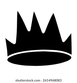 Crown hand drawn icon vector. Hand draw elements illustration sign. King symbol or logo.
