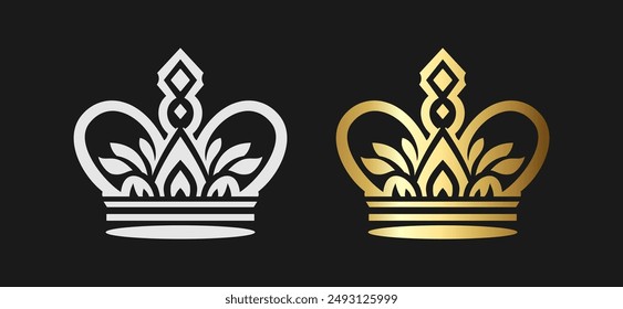 a crown hand drawn with silhouette art