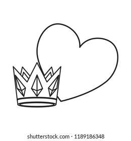 crown and heart design
