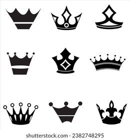 Crown Heraldry Collection Stock Vector, Big Collection Vector Crown Silhouettes Vintage Stock m Crown Silhouette Vector Collection PNG Picture And Clipart Image Crown vector illustration eps 10.