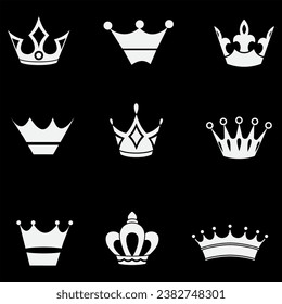 Crown Heraldry Collection Stock Vector, Big Collection Vector Crown Silhouettes Vintage Stock m Crown Silhouette Vector Collection PNG Picture And Clipart Image Crown vector illustration eps 10.