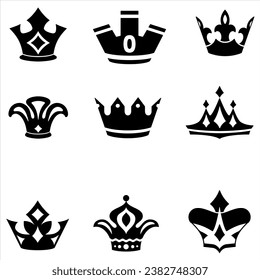 Crown Heraldry Collection Stock Vector, Big Collection Vector Crown Silhouettes Vintage Stock m Crown Silhouette Vector Collection PNG Picture And Clipart Image Crown vector illustration eps 10.