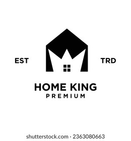Crown home king icon design illustration