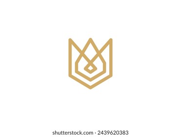 crown home logo design. simple creative icon template