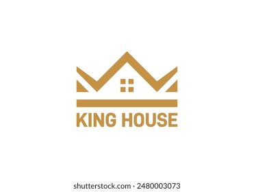 crown home logo design. simple creative icon vector